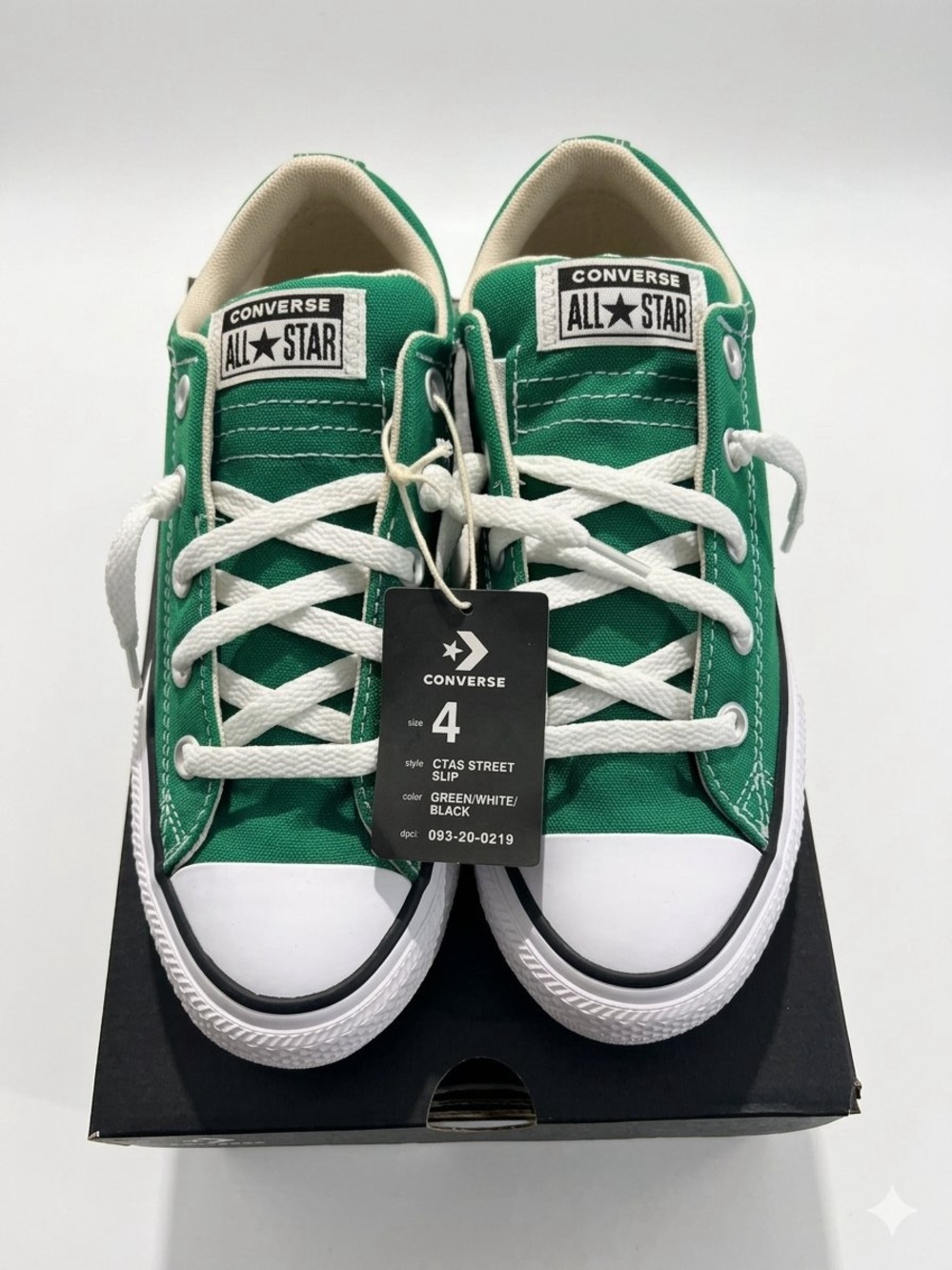 Converse Kids Green and White Low Top Sneakers